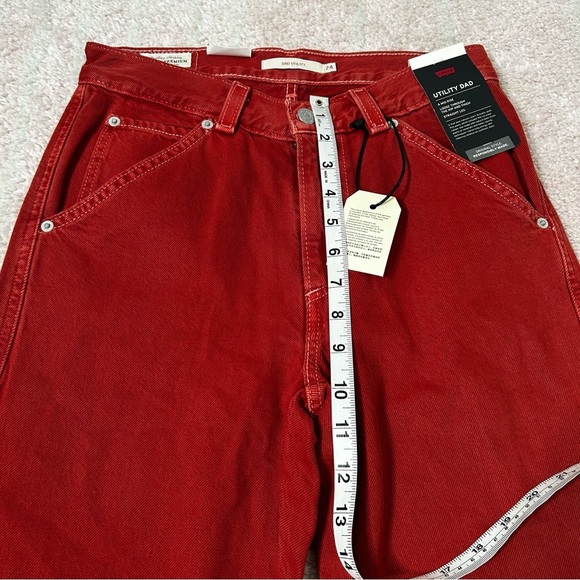 NWT Levis Dad Utility Burnt Red Pants SZ 24 Fall Autumn Back to School Mid Rise - Picture 8 of 13